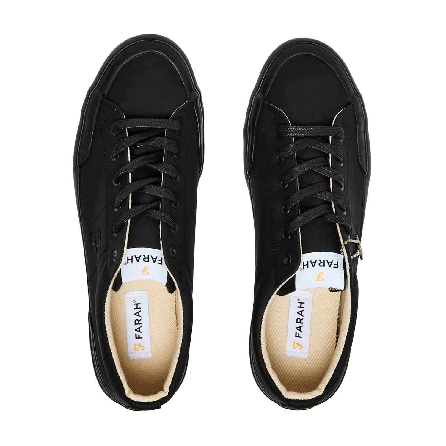 Black-Monochrome - Side - Farah Mens Dallas Trainers