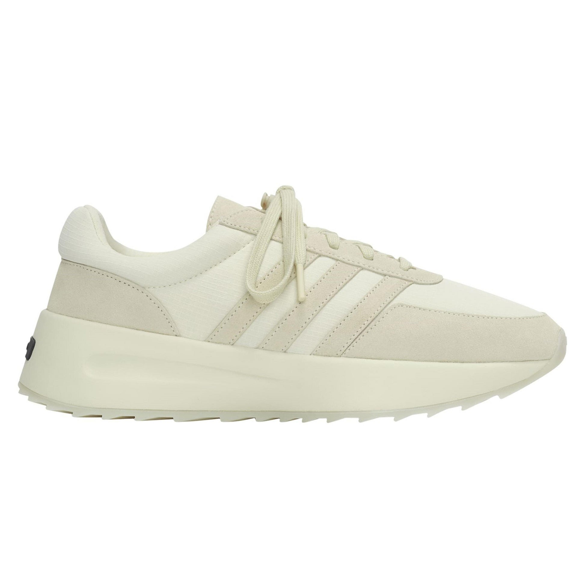 Pale Yellow - Front - Adidas Mens Athletics Suede Lace Up Trainers