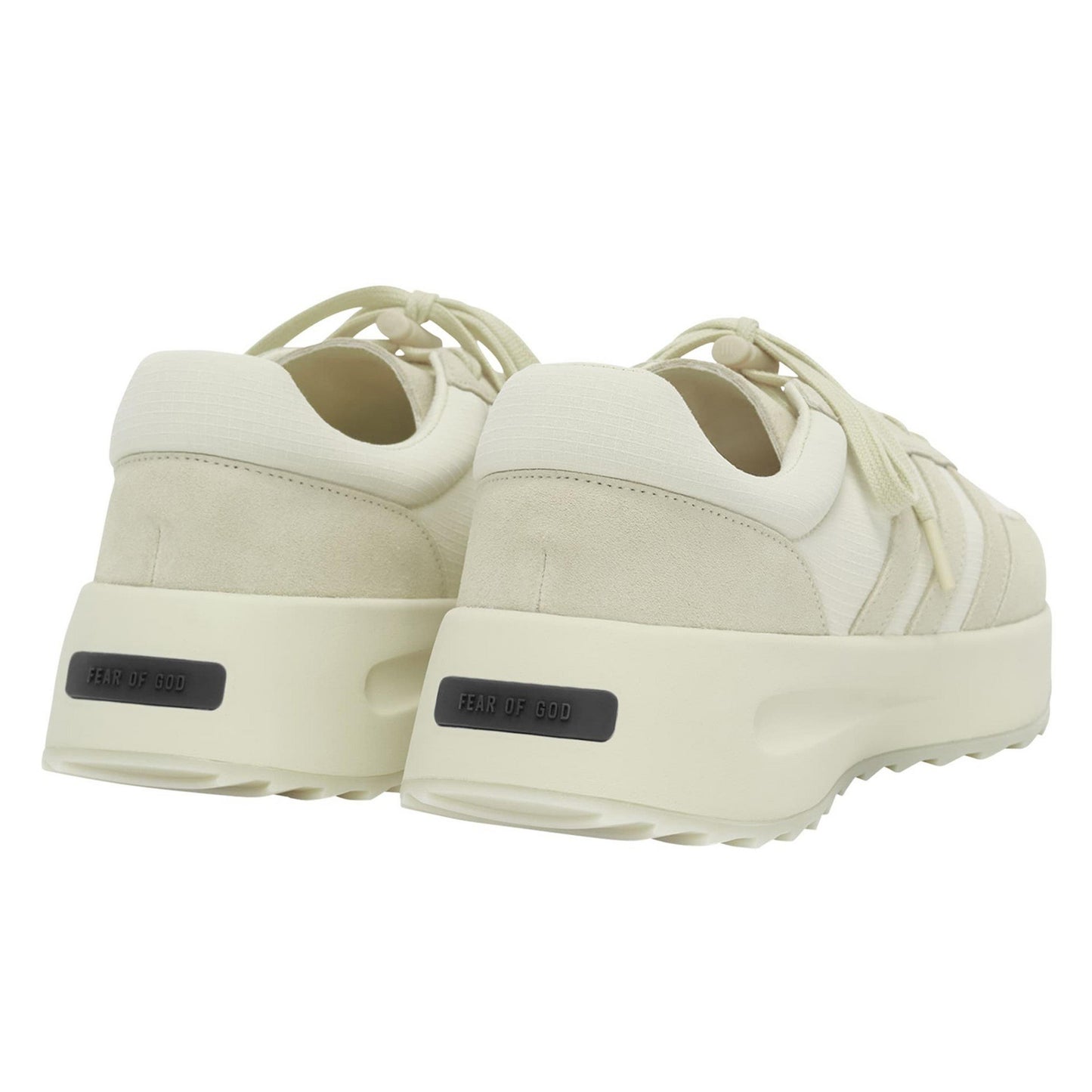 Pale Yellow - Back - Adidas Mens Athletics Suede Lace Up Trainers