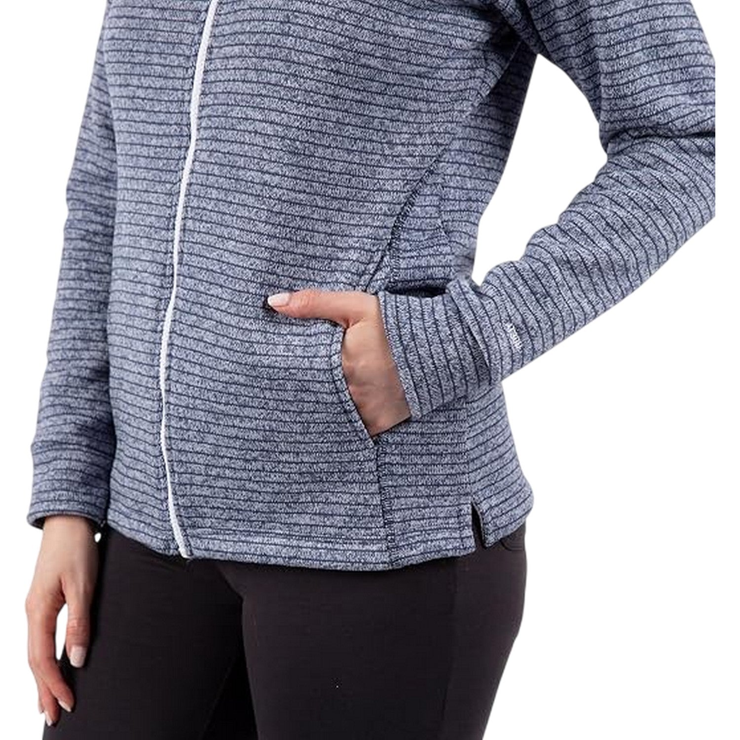 Navy - Side - Trespass Womens-Ladies Kari Full Zip Hoodie