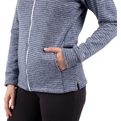 Navy - Side - Trespass Womens-Ladies Kari Full Zip Hoodie
