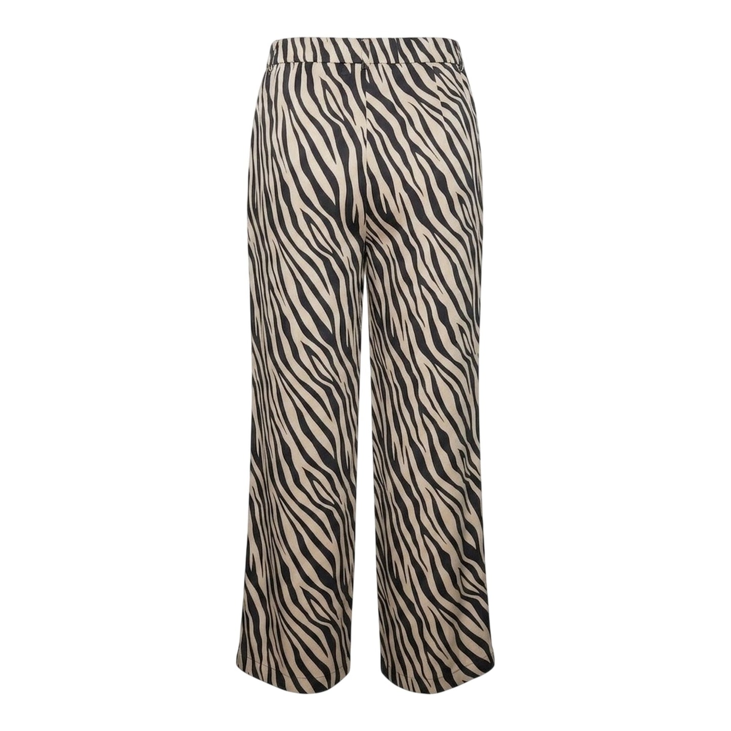 Black - Back - Vero Moda Womens-Ladies Lisa Zebra Print Wide Leg Trousers
