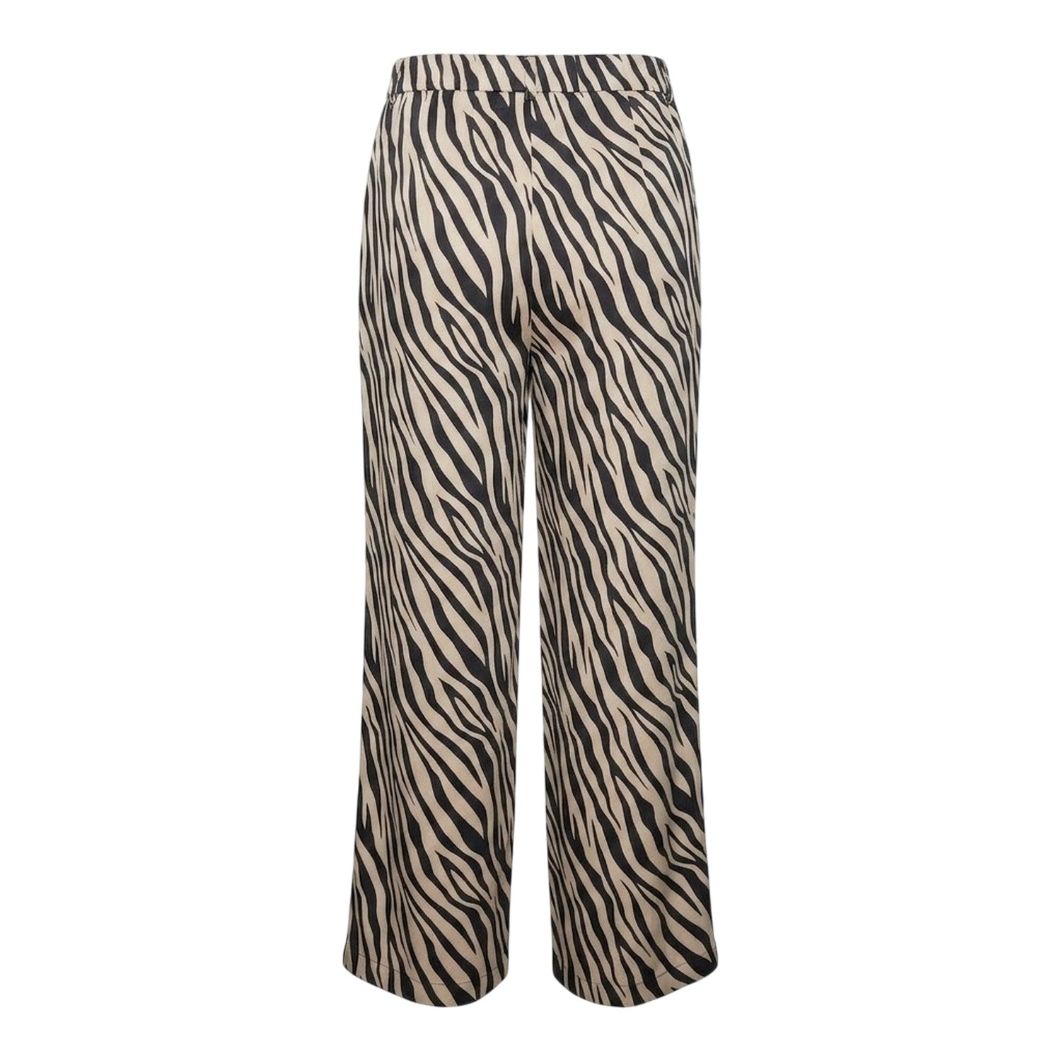 Black - Back - Vero Moda Womens-Ladies Lisa Zebra Print Wide Leg Trousers