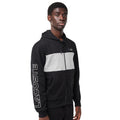 Black-Grey - Pack Shot - Lacoste Mens Colour Block Full Zip Hoodie