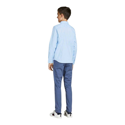Cashmere Blue - Back - Jack And Jones Boys Parma Long-Sleeved Shirt