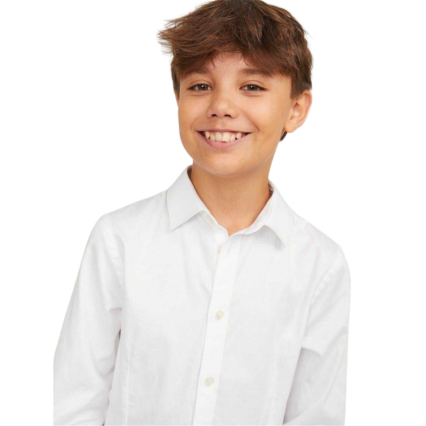 White - Side - Jack And Jones Boys Parma Long-Sleeved Shirt