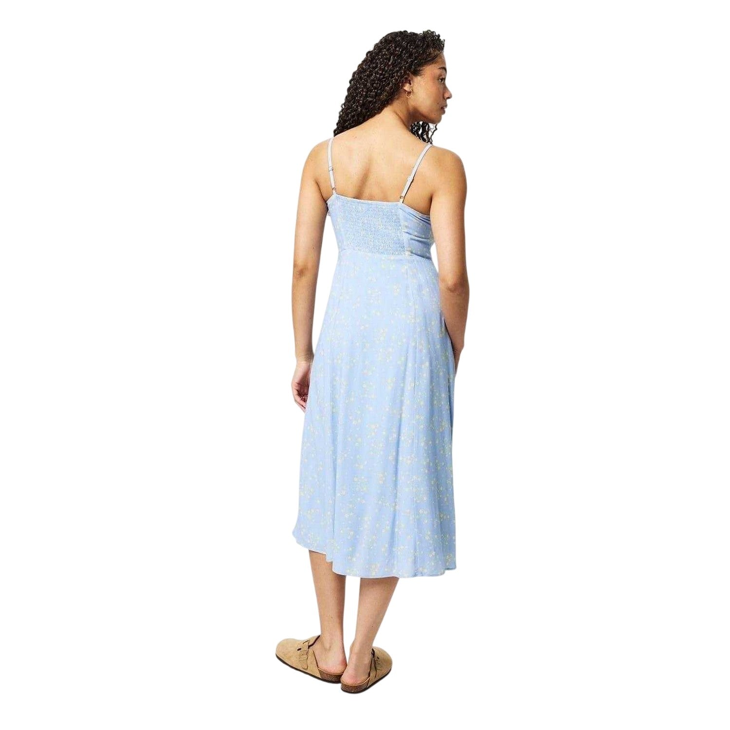 Blue-Yellow - Back - Jack Wills Womens-Ladies Floral Square Neck Slip Dress