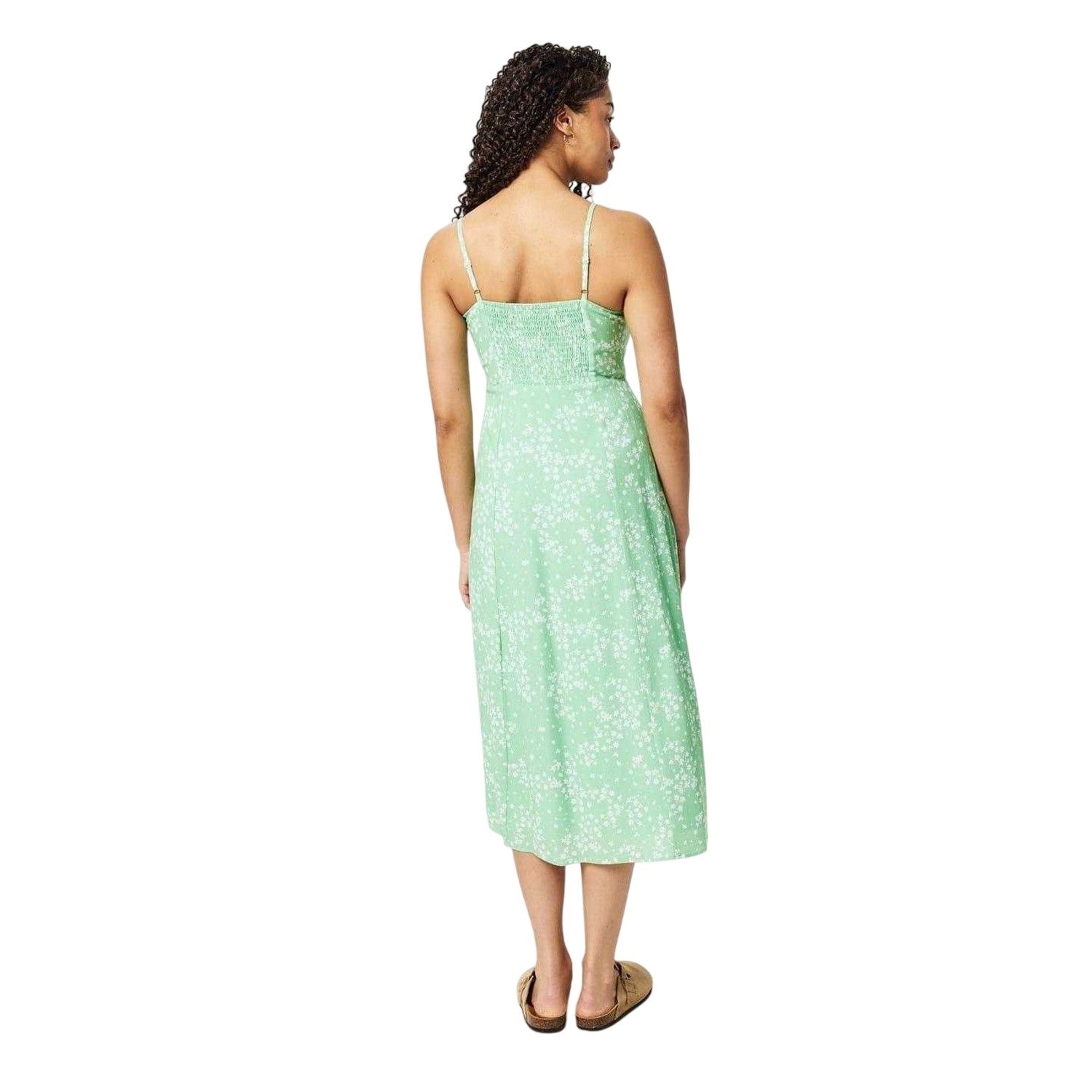 Green - Back - Jack Wills Womens-Ladies Floral Square Neck Slip Dress