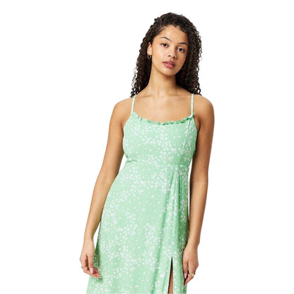 Green - Side - Jack Wills Womens-Ladies Floral Square Neck Slip Dress