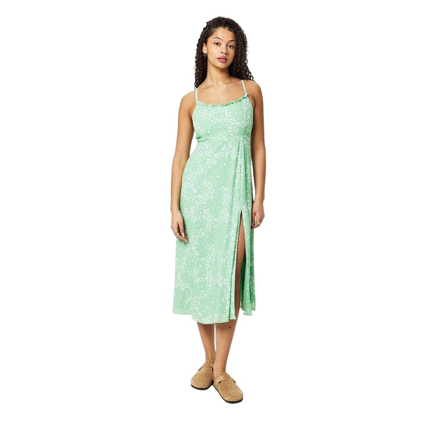 Green - Lifestyle - Jack Wills Womens-Ladies Floral Square Neck Slip Dress