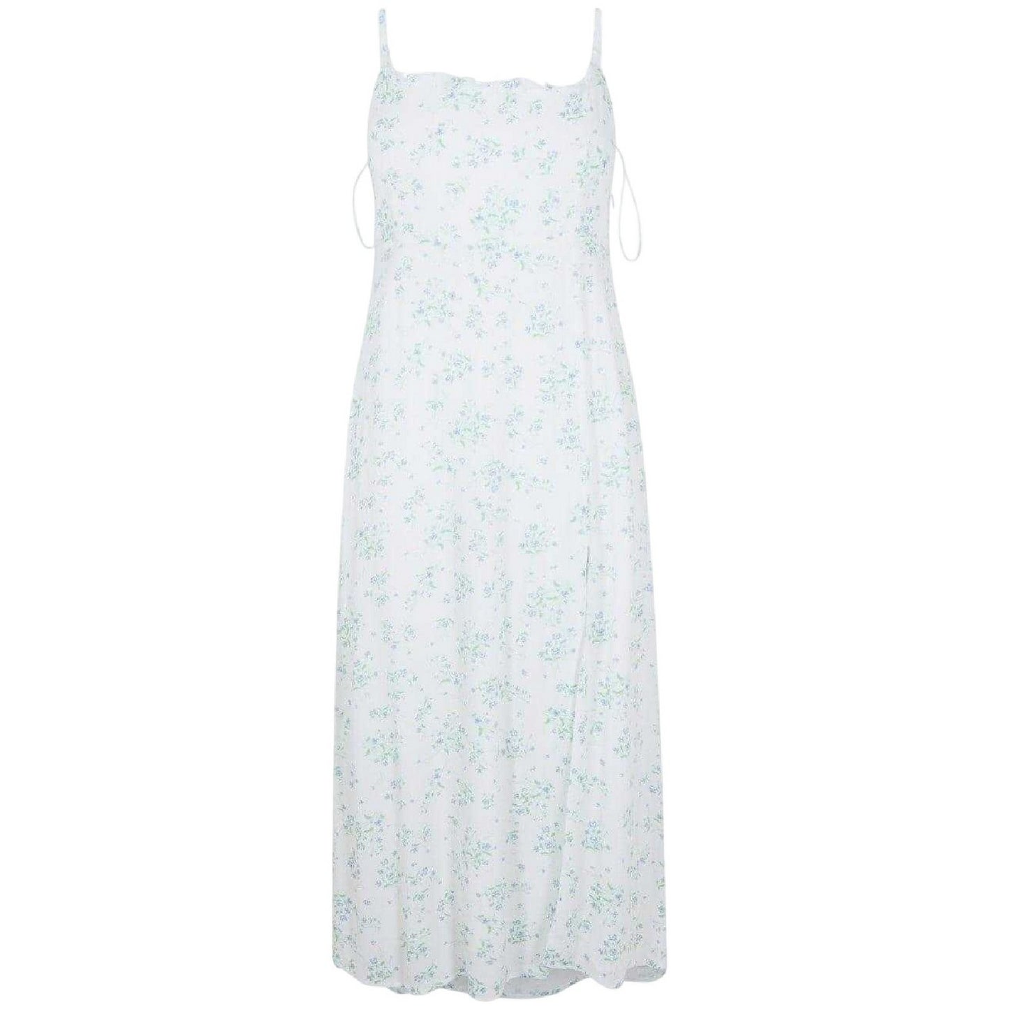 White-Blue - Front - Jack Wills Womens-Ladies Floral Square Neck Slip Dress