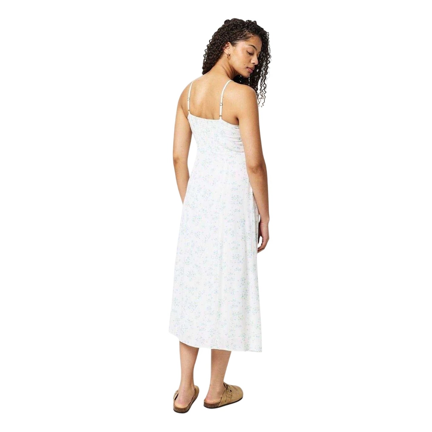 White-Blue - Back - Jack Wills Womens-Ladies Floral Square Neck Slip Dress