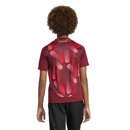 Burgundy - Back - Adidas Childrens-Kids 2025 Germany DFB Away Jersey