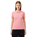 Pink - Lifestyle - Lacoste Womens-Ladies Mini Pique Stretch Slim Polo Shirt