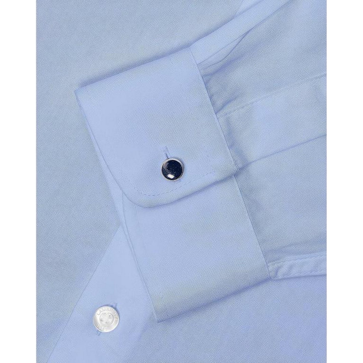 Sky Blue - Side - Lambretta Mens Regular Long-Sleeved Formal Shirt