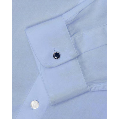 Sky Blue - Side - Lambretta Mens Regular Long-Sleeved Formal Shirt