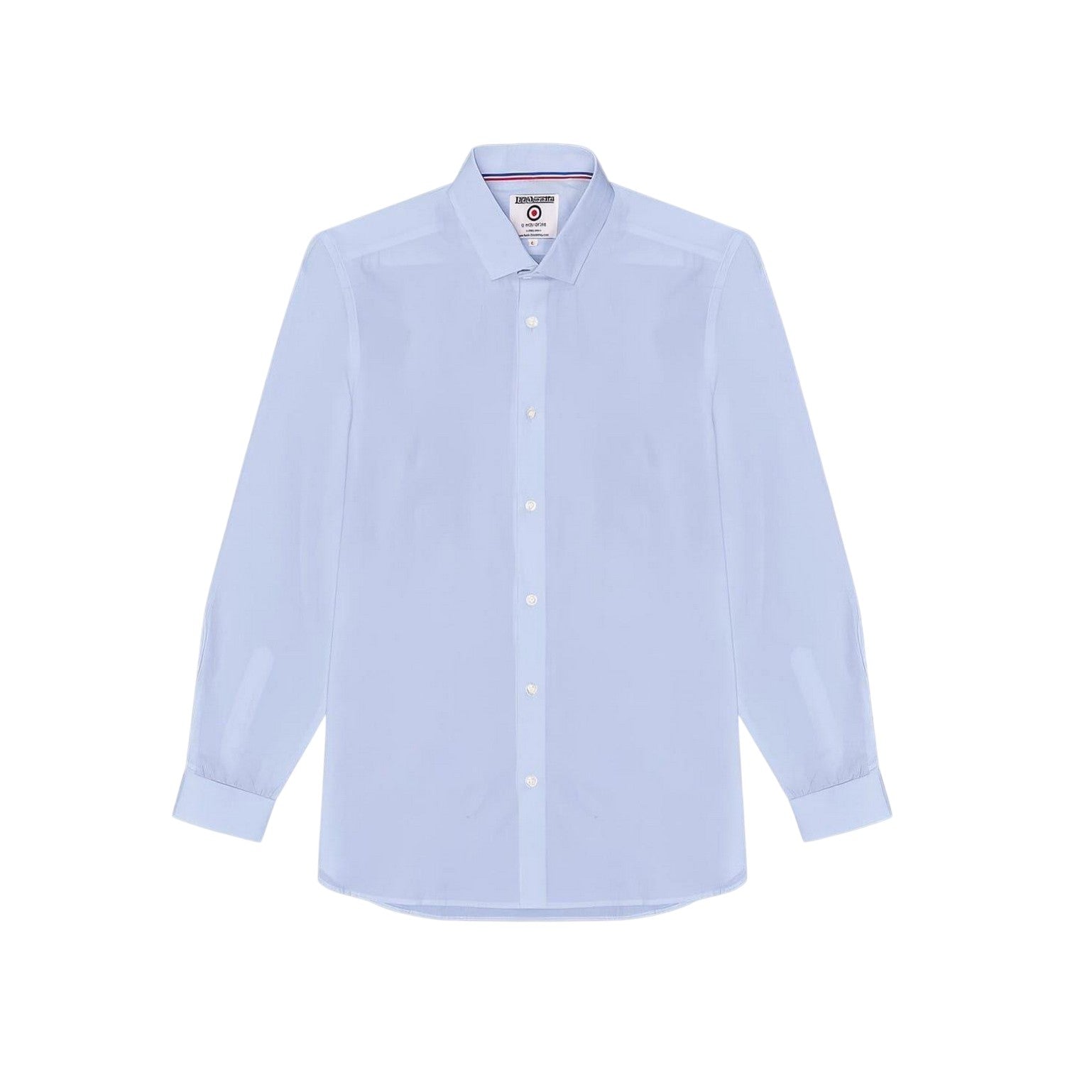 Sky Blue - Front - Lambretta Mens Regular Long-Sleeved Formal Shirt