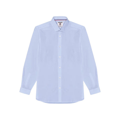 Sky Blue - Front - Lambretta Mens Regular Long-Sleeved Formal Shirt