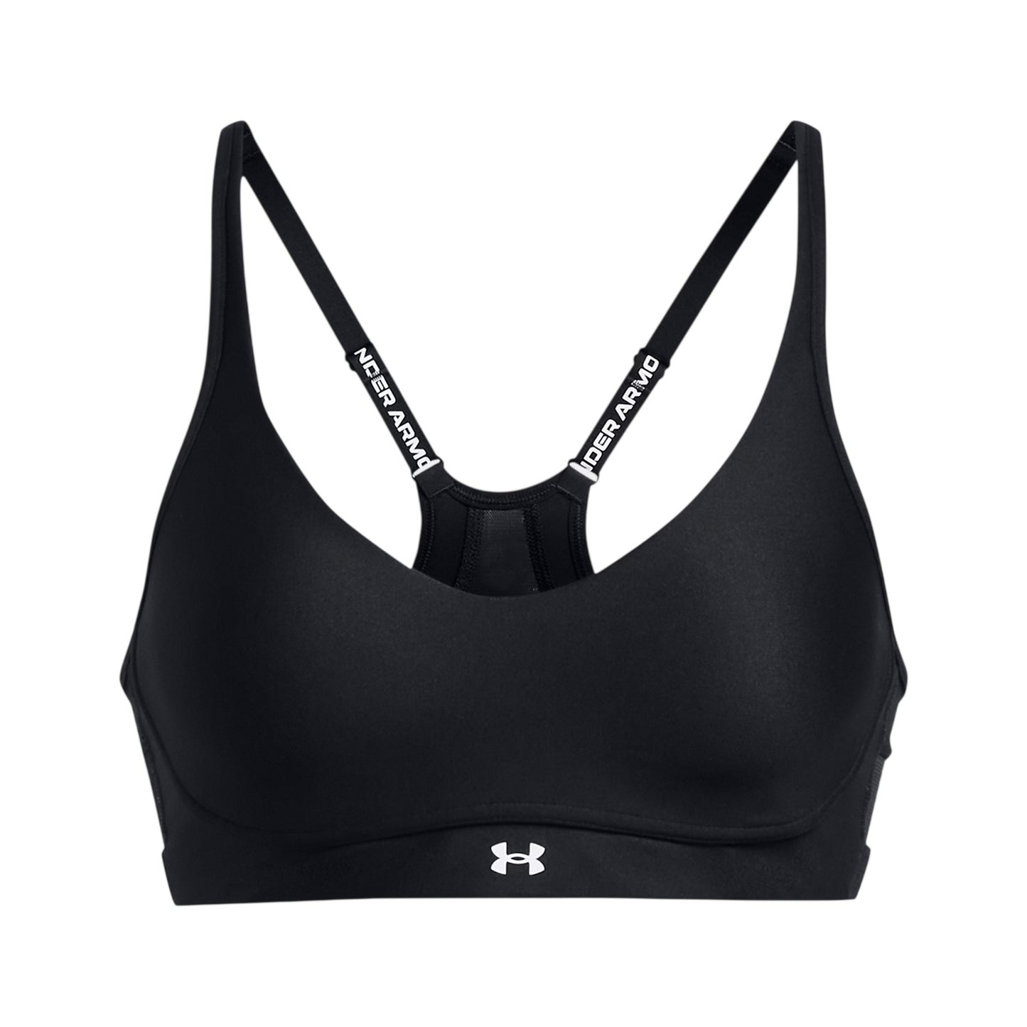 Black-White - Front - Under Armour Womens-Ladies Infinity Sports Bra