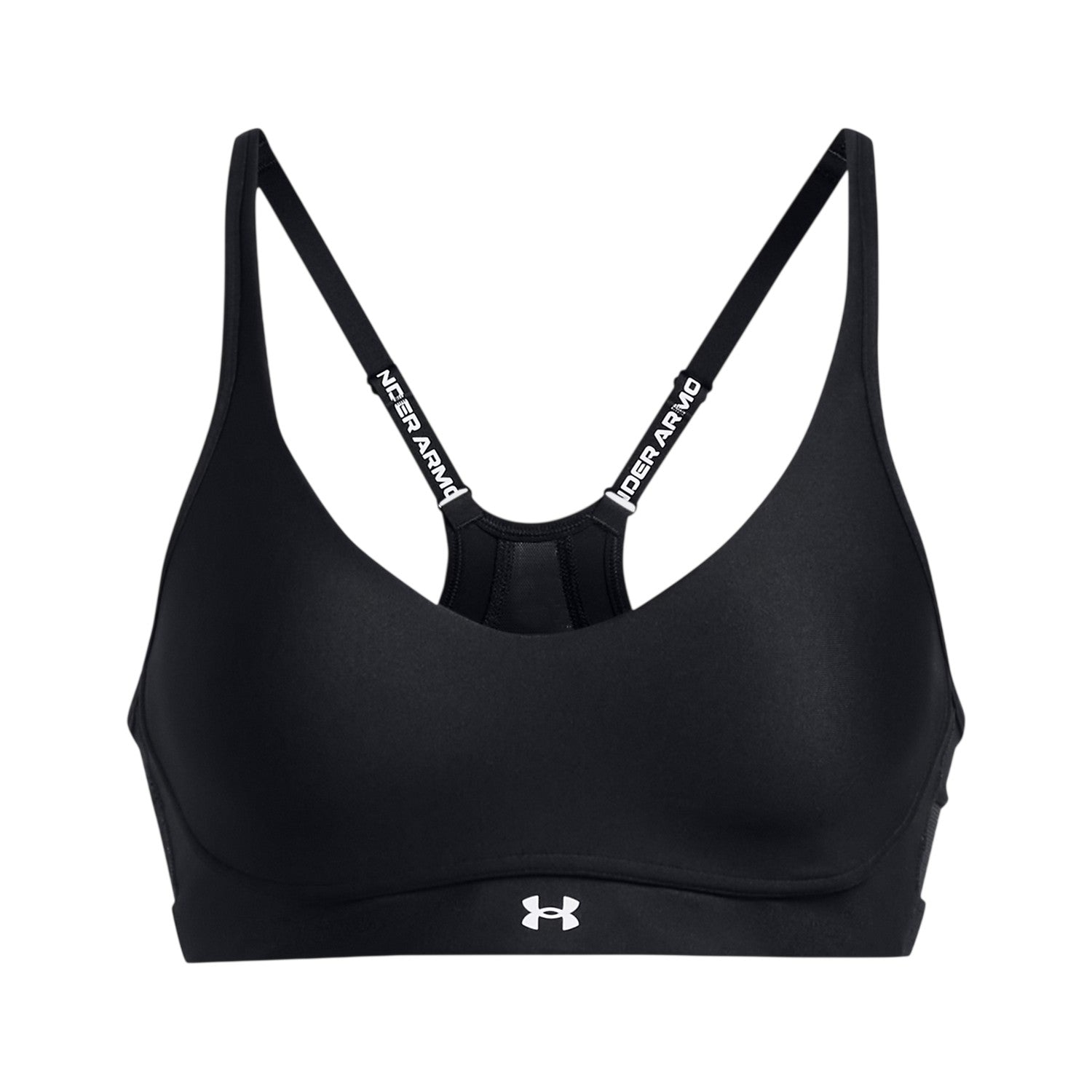 Black-White - Front - Under Armour Womens-Ladies Infinity Sports Bra