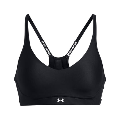 Black-White - Front - Under Armour Womens-Ladies Infinity Sports Bra