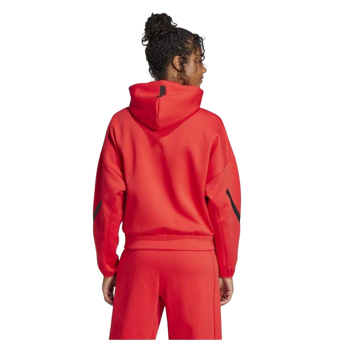 Ruby Red - Back - Adidas Womens-Ladies Z.N.E. Full Zip Hoodie