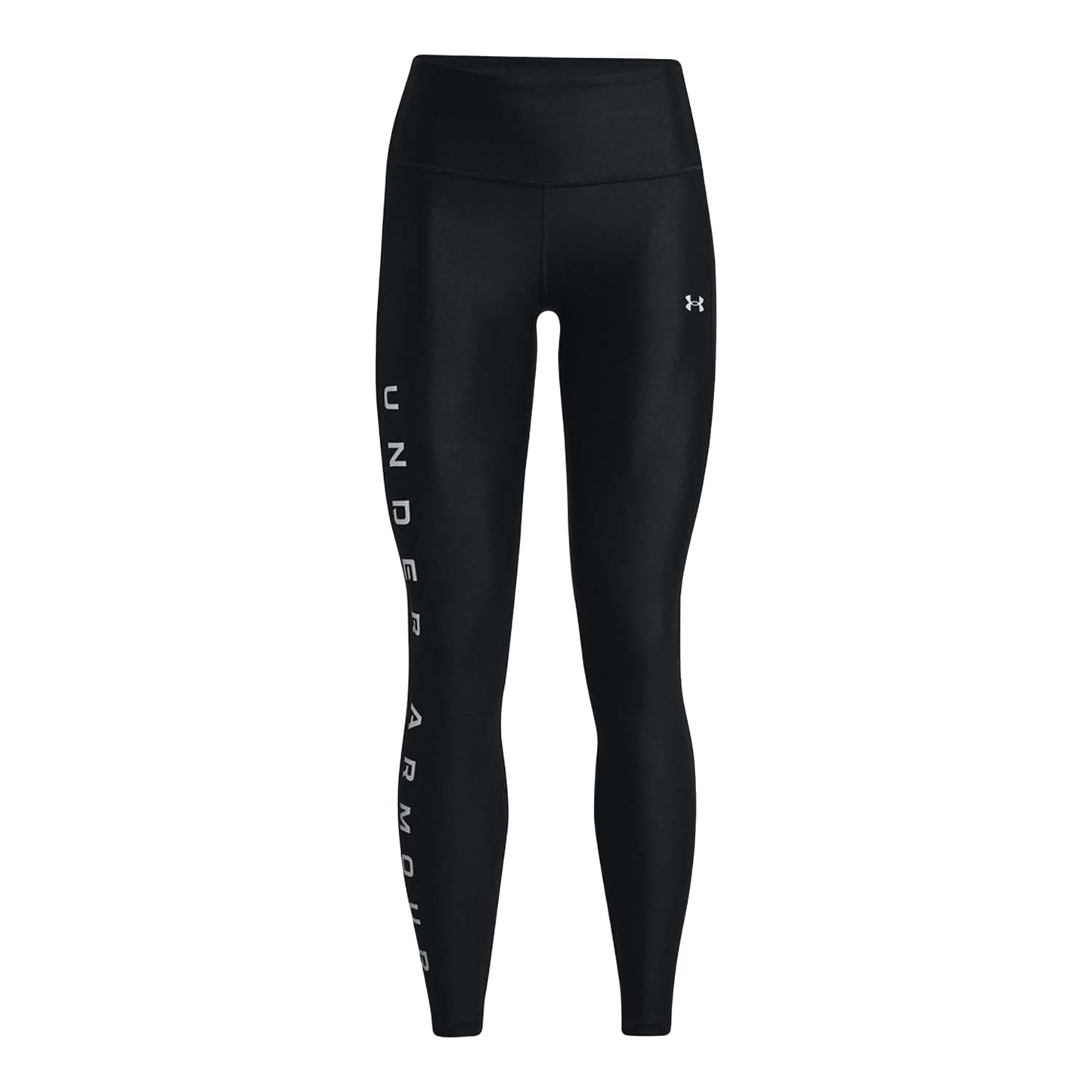 Black - Front - Under Armour Womens-Ladies HeatGear Reflective Leggings