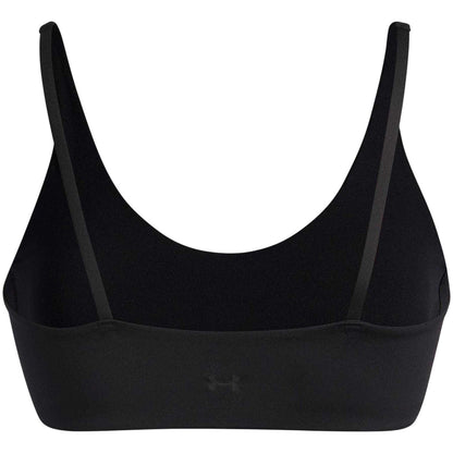 Black - Back - Under Armour Womens-Ladies Non-Wired Sports Bra