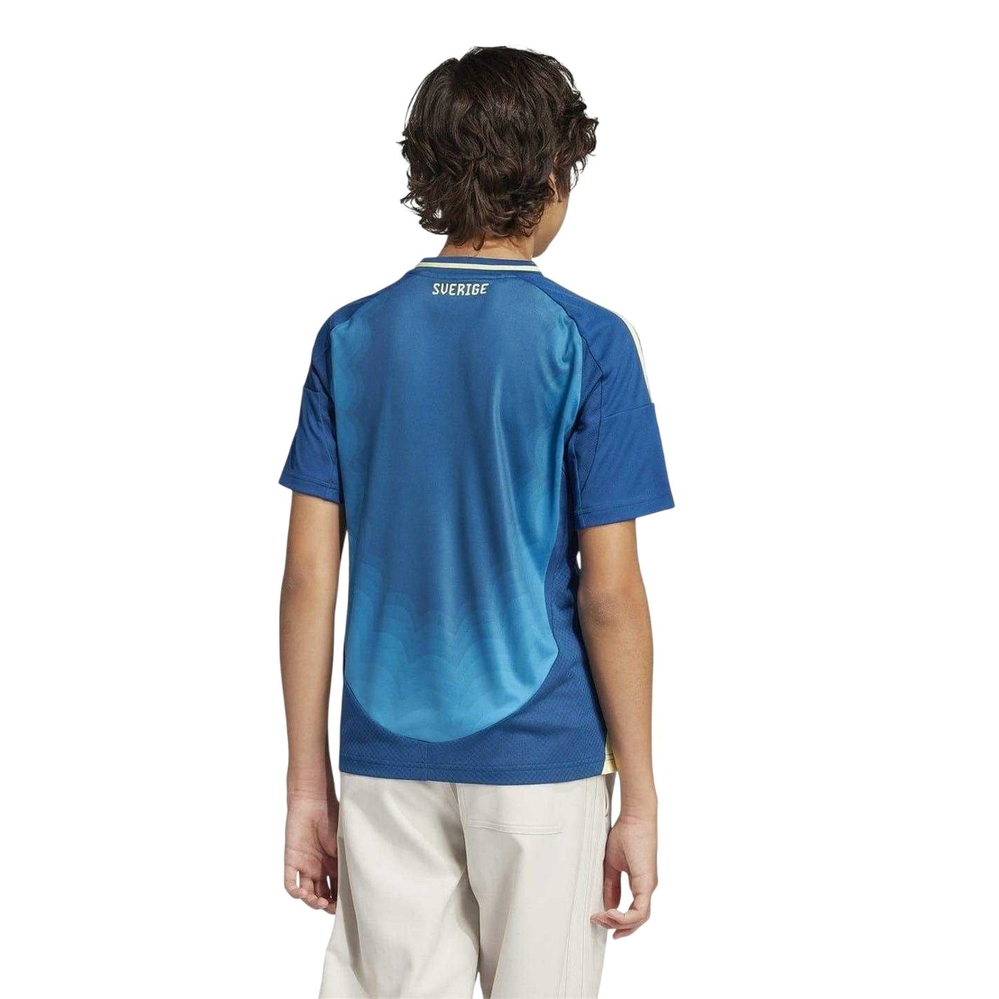 Marine - Back - Adidas Childrens-Kids 25-26 Sweden FA Away Shirt