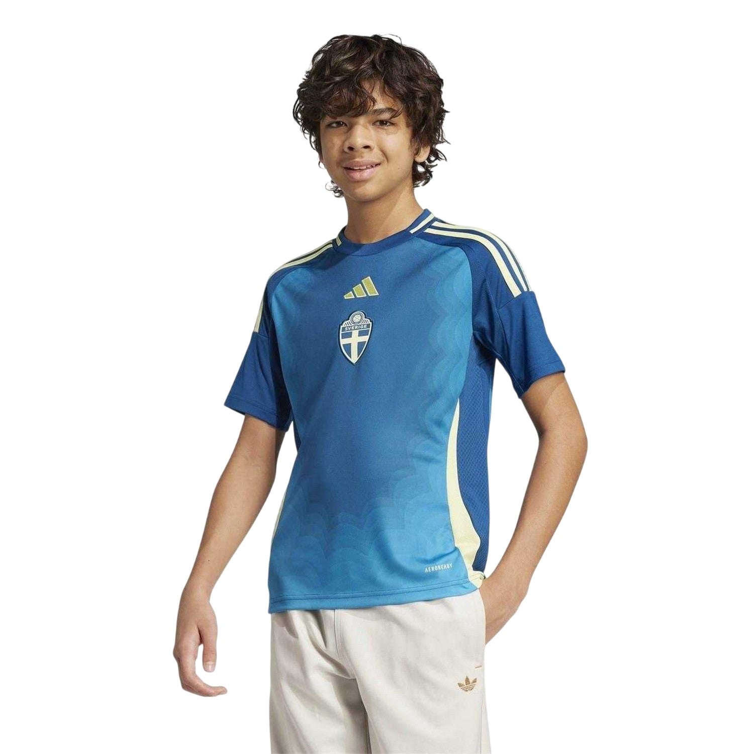 Marine - Lifestyle - Adidas Childrens-Kids 25-26 Sweden FA Away Shirt