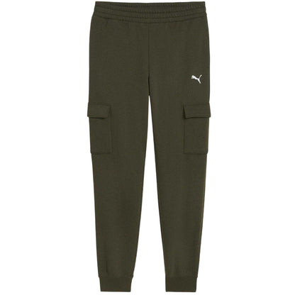 Olive - Front - Puma Mens Cotton Logo Sweatpants