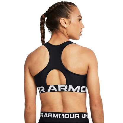 Black - Back - Under Armour Womens-Ladies HeatGear Sports Bra