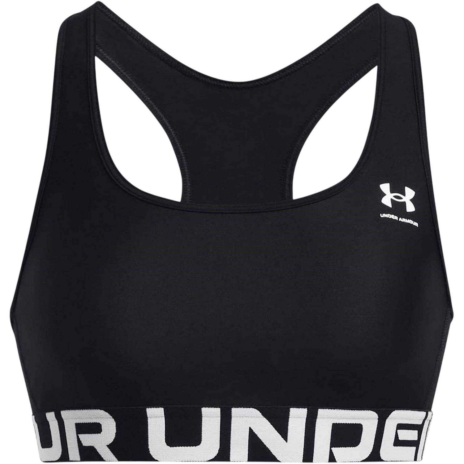 Black - Front - Under Armour Womens-Ladies HeatGear Sports Bra