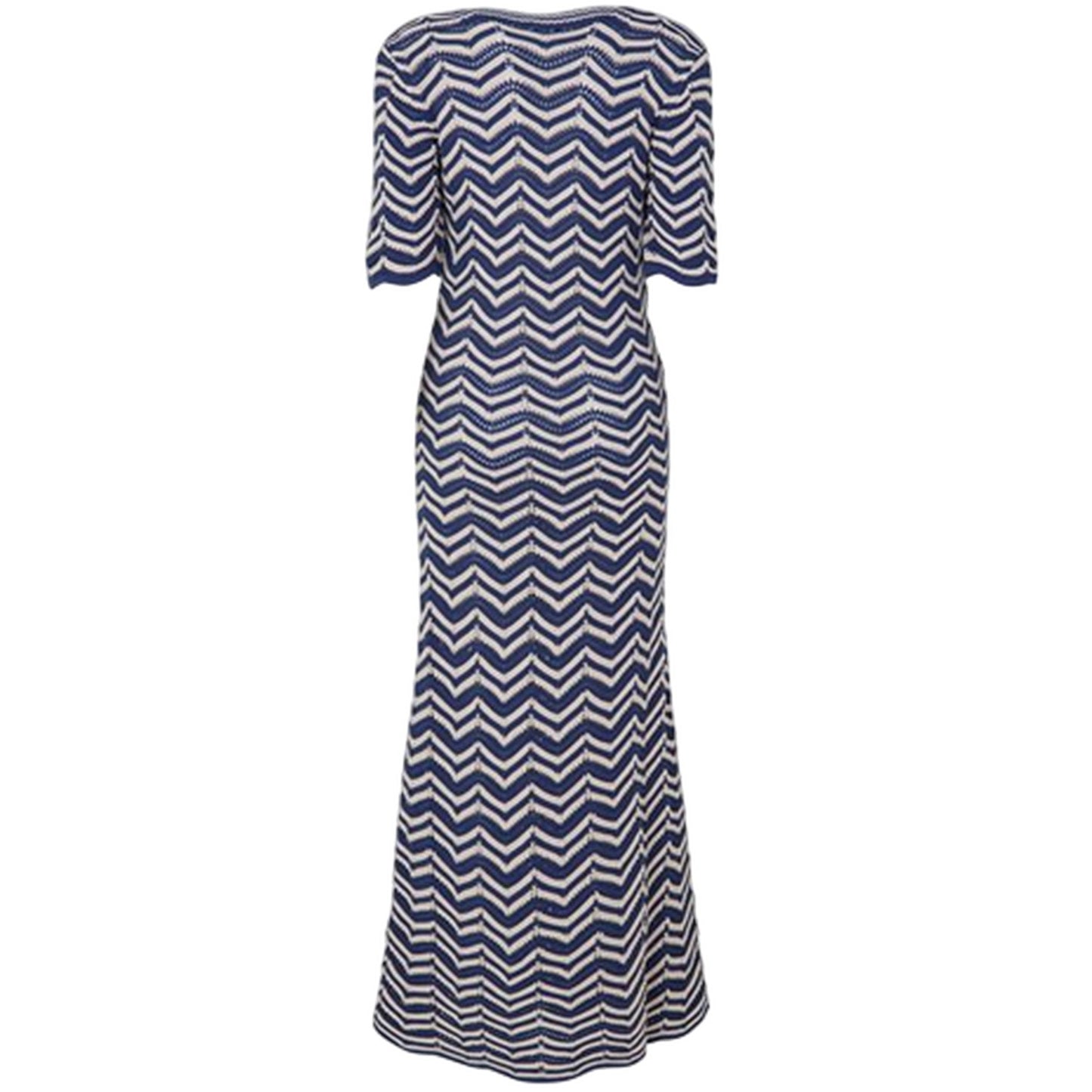 Blue - Front - Nobody´s Child Womens-Ladies Chevron Scoop Neck Short-Sleeved T-Shirt Dress