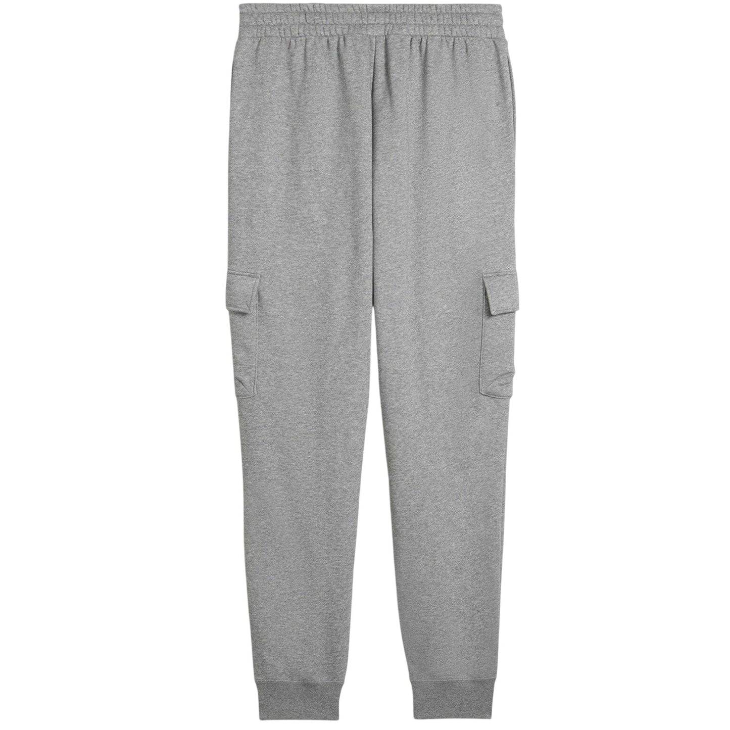 Grey - Back - Puma Mens Fleece Logo Cargo Trousers