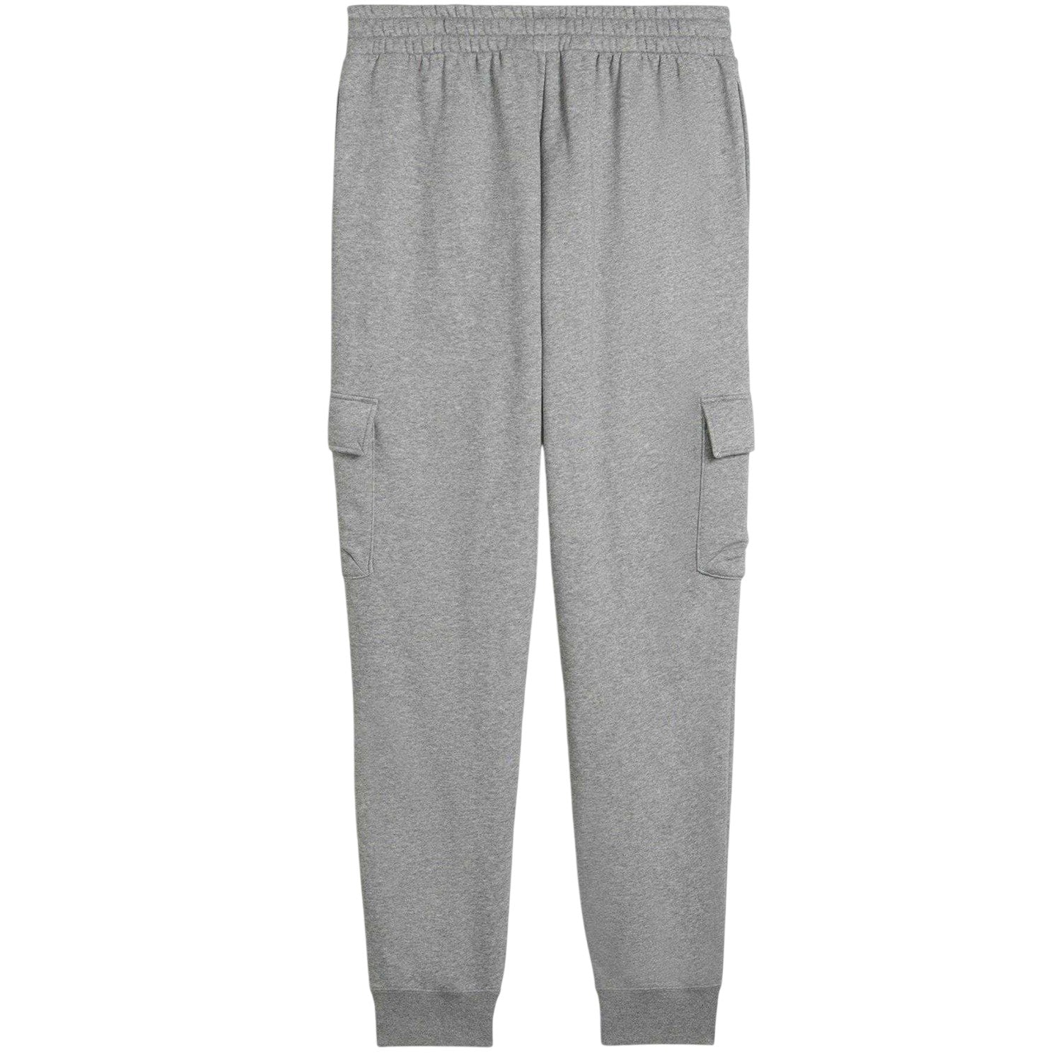 Grey - Back - Puma Mens Fleece Logo Cargo Trousers