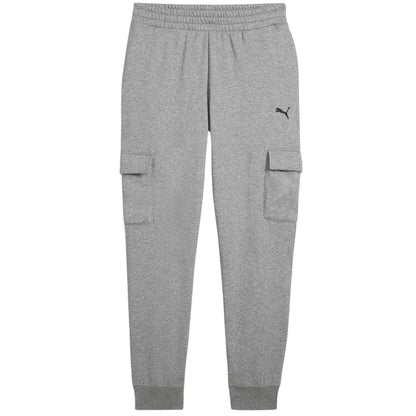 Grey - Front - Puma Mens Fleece Logo Cargo Trousers
