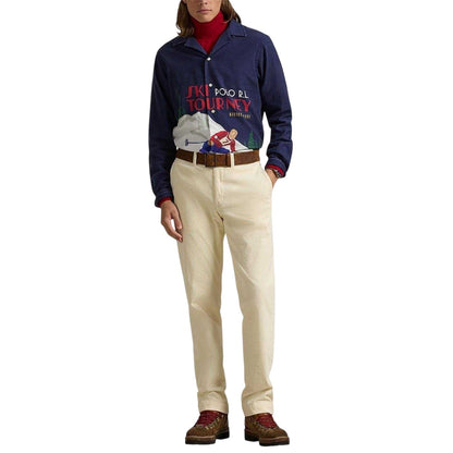 Navy-White-Red - Lifestyle - Ralph Lauren Mens Skiing Regular Long-Sleeved Shirt
