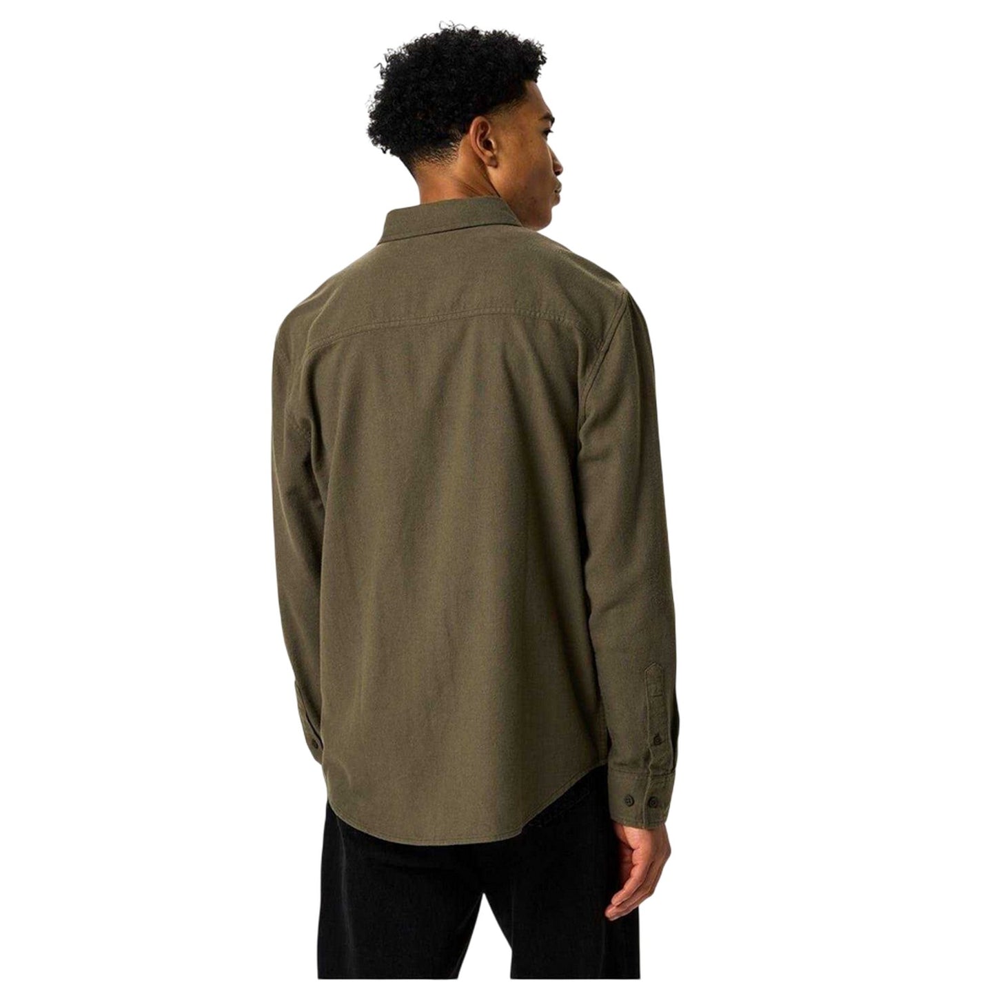 Leaf Green - Back - Jack Wills Mens Logo Flannel Long-Sleeved Shirt