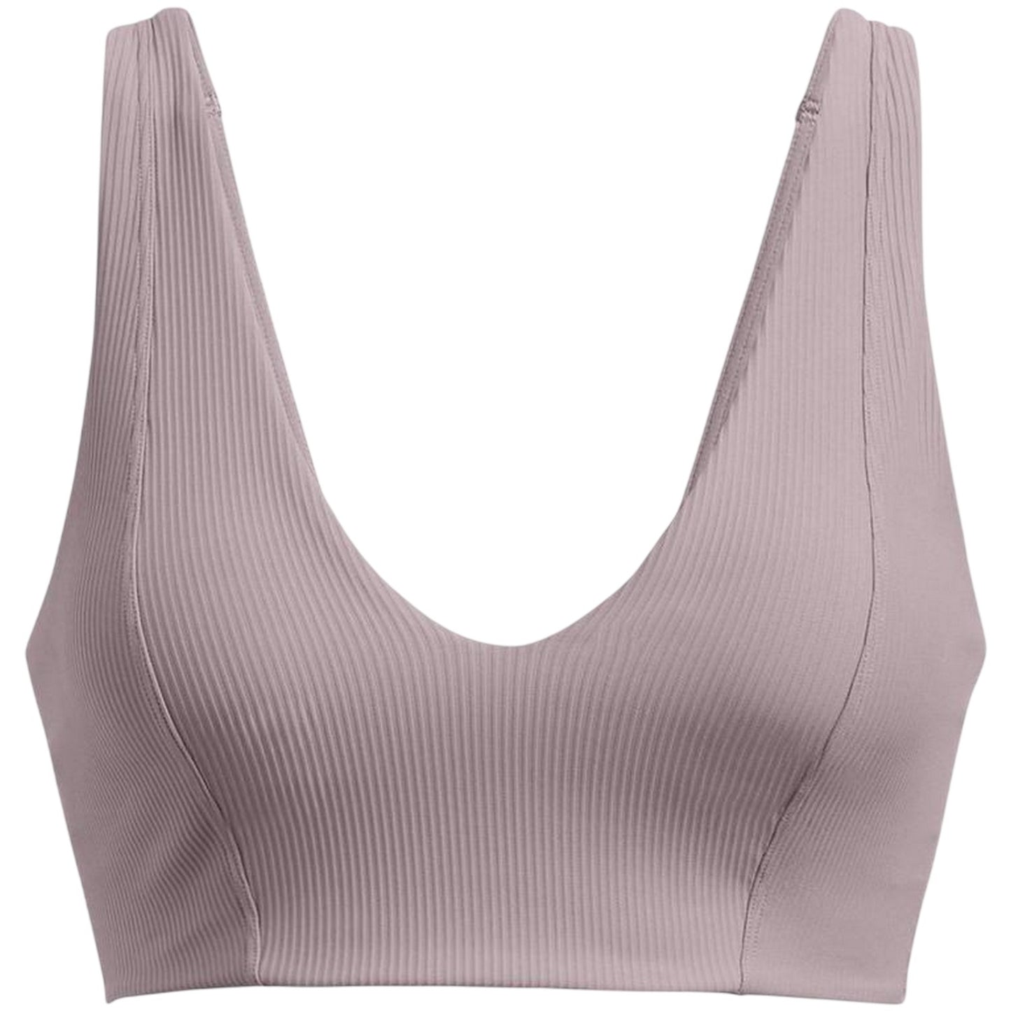 Grey - Front - Under Armour Womens-Ladies Ribbed V Neck Bralette