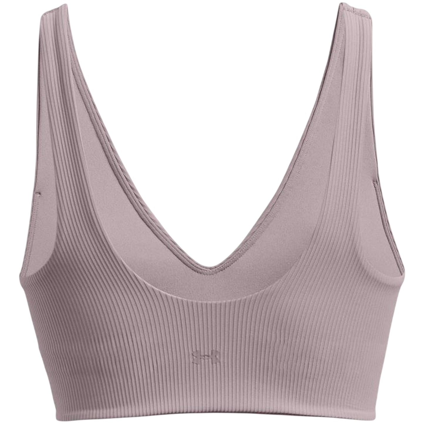 Grey - Back - Under Armour Womens-Ladies Ribbed V Neck Bralette