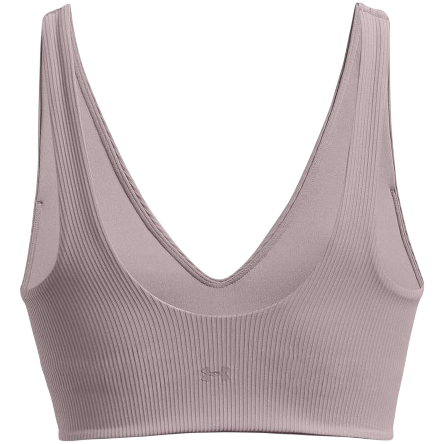 Grey - Back - Under Armour Womens-Ladies Ribbed V Neck Bralette