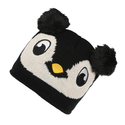 Black - Back - Regatta Childrens-Kids Animally III Bobble Beanie