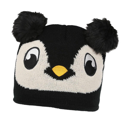 Black - Front - Regatta Childrens-Kids Animally III Bobble Beanie