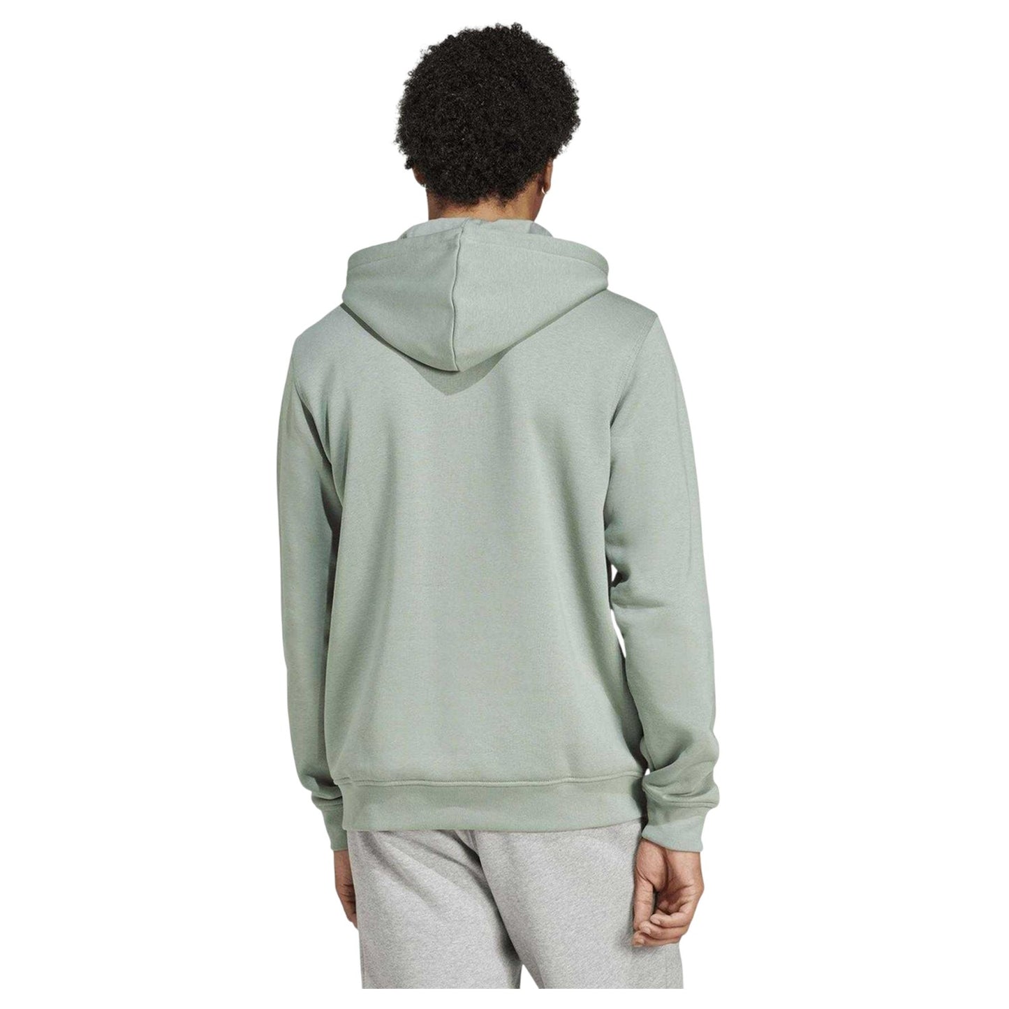 Silver Green - Back - Adidas Mens Essentials Relaxed Fit Pullover Hoodie