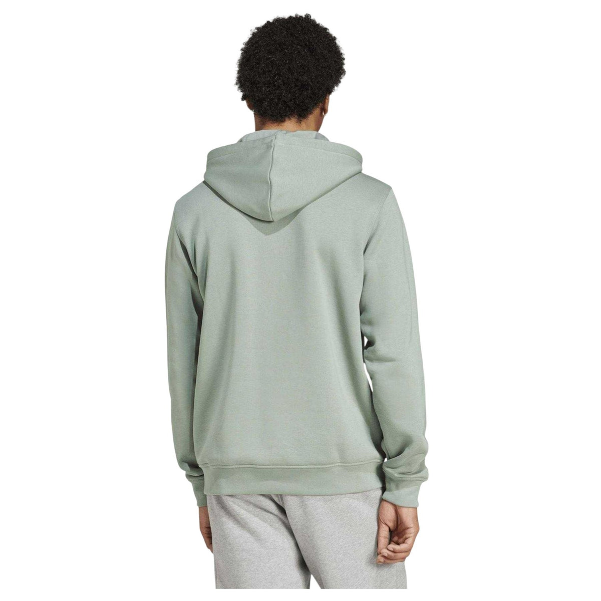 Silver Green - Back - Adidas Mens Essentials Relaxed Fit Pullover Hoodie