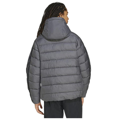Grey-Black - Back - Adidas Mens Climawarm Hooded Jacket