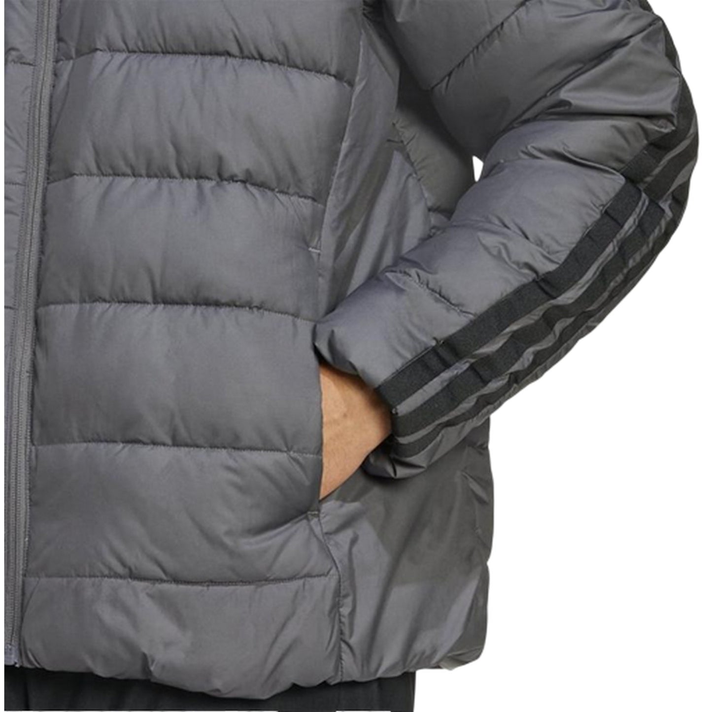 Grey-Black - Lifestyle - Adidas Mens Climawarm Hooded Jacket