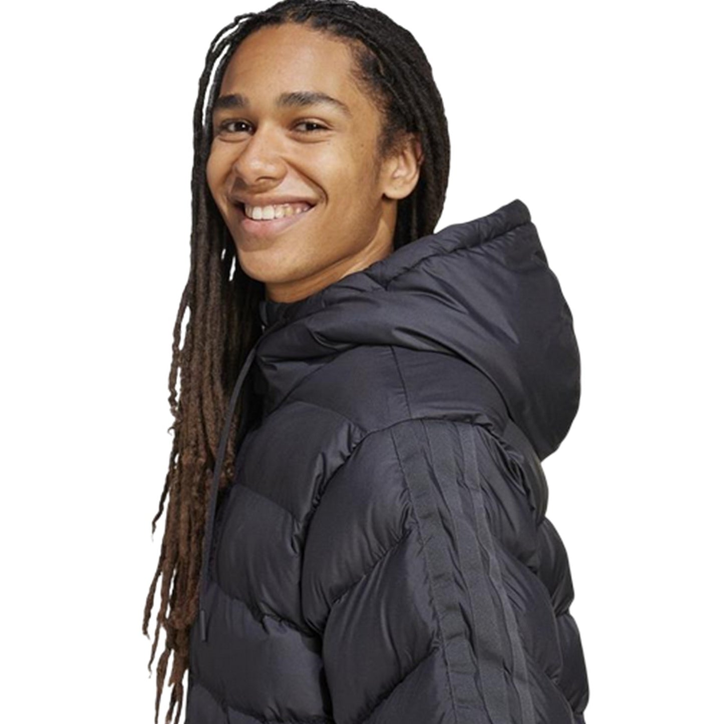 Triple Black - Side - Adidas Mens Climawarm Hooded Jacket