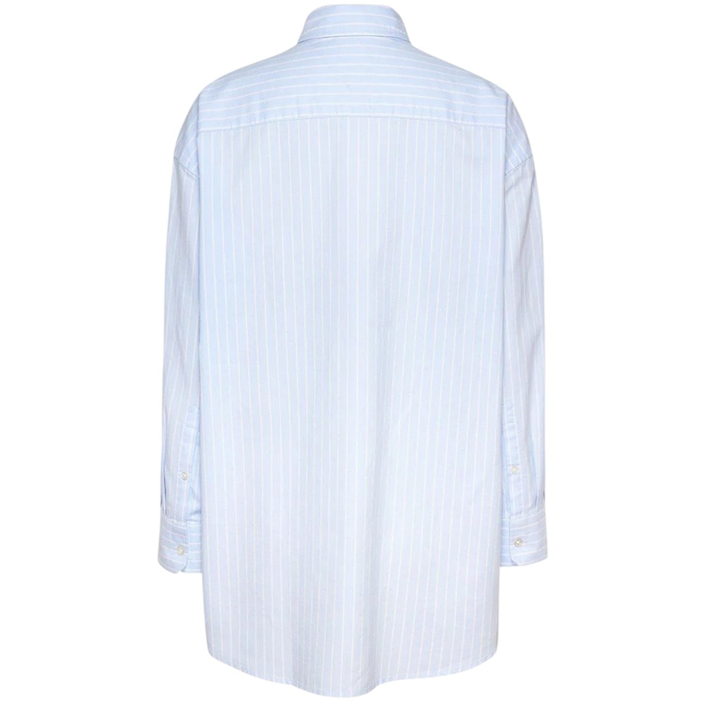 Blue - Back - Tommy Jeans Womens-Ladies Oxford Relaxed Fit Long-Sleeved Shirt Dress